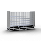 SET | with 29 construction fences and accessories | on storage and transport traverse | Mobile fence Standard